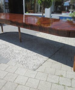 Large Biedermeier Style Dining Table or Conference Table Walnut Wood Veneered, Original Biedermeier Table, Antique Dining Table