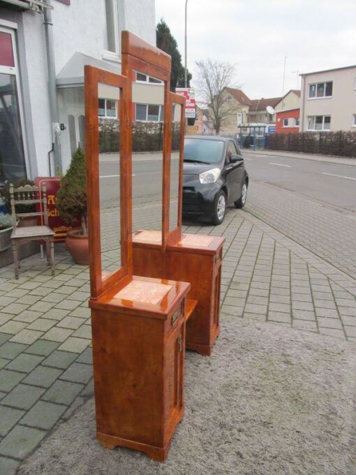 Art Deco Dressing Table made of Poplar Burl Wood around 1900 from France, Original Art Deco, Art Deco Dresser, Antique Dressing Table