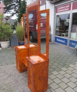 Art Deco Dressing Table made of Poplar Burl Wood around 1900 from France, Original Art Deco, Art Deco Dresser, Antique Dressing Table