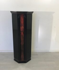 Octagonal Art Deco Column Cabinet from France around 1920, Original Art Deco, Art Deco Furniture, Art Deco Pillar, Mahogany Wood