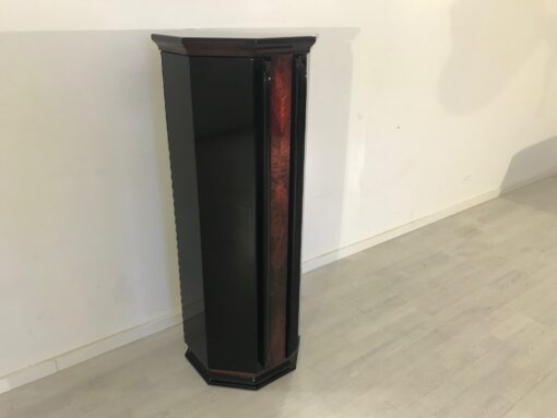 Octagonal Art Deco Column Cabinet from France around 1920, Original Art Deco, Art Deco Furniture, Art Deco Pillar, Mahogany Wood