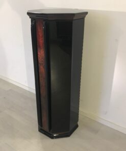 Octagonal Art Deco Column Cabinet from France around 1920, Original Art Deco, Art Deco Furniture, Art Deco Pillar, Mahogany Wood