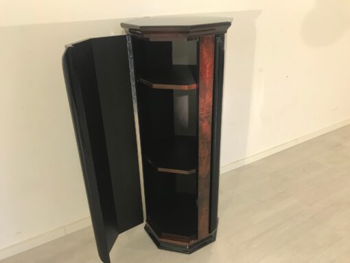 Octagonal Art Deco Column Cabinet from France around 1920, Original Art Deco, Art Deco Furniture, Art Deco Pillar, Mahogany Wood