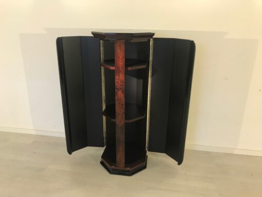 Octagonal Art Deco Column Cabinet from France around 1920, Original Art Deco, Art Deco Furniture, Art Deco Pillar, Mahogany Wood