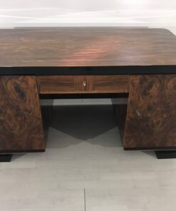 Art Deco Burl Wood Jacquemin Desk from France 1920s, Original Art Deco, Art Deco Furniture, Jacquemin Furniture, Secret Comparment