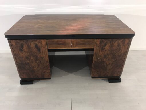 Art Deco Burl Wood Jacquemin Desk from France 1920s, Original Art Deco, Art Deco Furniture, Jacquemin Furniture, Secret Comparment