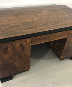 Art Deco Burl Wood Jacquemin Desk from France 1920s, Original Art Deco, Art Deco Furniture, Jacquemin Furniture, Secret Comparment