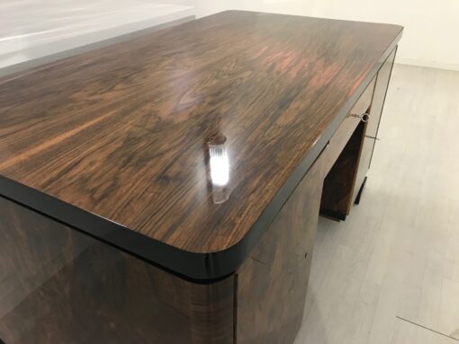 Art Deco Burl Wood Jacquemin Desk from France 1920s, Original Art Deco, Art Deco Furniture, Jacquemin Furniture, Secret Comparment