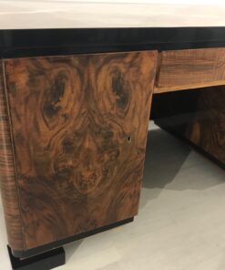 Art Deco Burl Wood Jacquemin Desk from France 1920s, Original Art Deco, Art Deco Furniture, Jacquemin Furniture, Secret Comparment