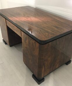 Art Deco Burl Wood Jacquemin Desk from France 1920s, Original Art Deco, Art Deco Furniture, Jacquemin Furniture, Secret Comparment