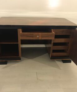 Art Deco Burl Wood Jacquemin Desk from France 1920s, Original Art Deco, Art Deco Furniture, Jacquemin Furniture, Secret Comparment