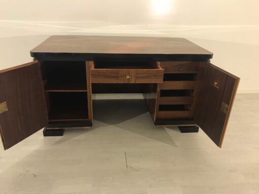 Art Deco Burl Wood Jacquemin Desk from France 1920s, Original Art Deco, Art Deco Furniture, Jacquemin Furniture, Secret Comparment