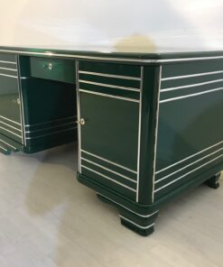 Art Deco Chrome Liner Desk made of Solid Wood, 1920 from France, Art Deco Furniture, Original Art Deco, Art Deco Writing Table