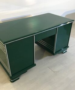 Art Deco Chrome Liner Desk made of Solid Wood, 1920 from France, Art Deco Furniture, Original Art Deco, Art Deco Writing Table