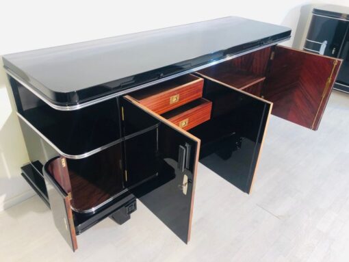 art, deco, furniture, black, sideboard, 1920, old, antique, original, living room, elegant, modern, design, restored, awesome