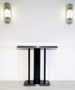 High-Gloss Black Console Table with an Art Deco Design, Art Deco Tables, Art Deco style furniture for sale, luxury furniture on sale, high gloss black