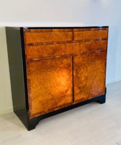 1930s Art Deco Dresser made of Walnut Burlwood, Art Deco Furniture, Storage, design furniture, antique burl wood commode, sideboards, antique storage