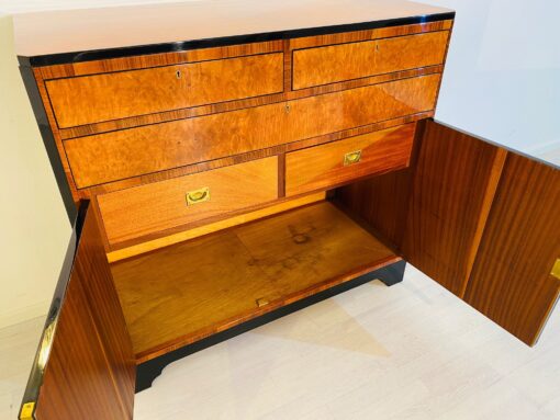 1930s Art Deco Dresser made of Walnut Burlwood, Art Deco Furniture, Storage, design furniture, antique burl wood commode, sideboards, antique storage