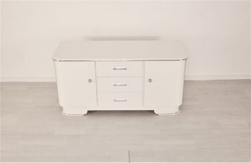 High-Gloss White Art Deco Commode from the 1930s, Art Deco Furniture, Design Furniture, Luxury Furniture, Restoration, Art Deco Era