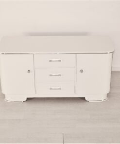 High-Gloss White Art Deco Commode from the 1930s, Art Deco Furniture, Design Furniture, Luxury Furniture, Restoration, Art Deco Era