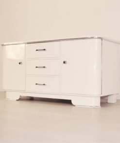 High-Gloss White Art Deco Commode from the 1930s, Art Deco Furniture, Design Furniture, Luxury Furniture, Restoration, Art Deco Era