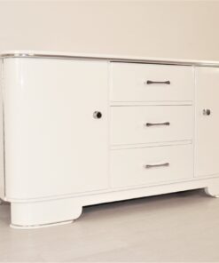 High-Gloss White Art Deco Commode from the 1930s, Art Deco Furniture, Design Furniture, Luxury Furniture, Restoration, Art Deco Era