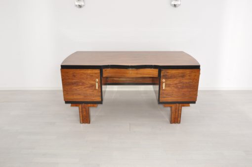 1920s Art Deco Walnut Wood Desk from France, Luxury antiques, Art Deco furniture, restoration, high gloss desks, walnut wood furniture, interior design