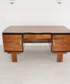 1920s Art Deco Walnut Wood Desk from France, Luxury antiques, Art Deco furniture, restoration, high gloss desks, walnut wood furniture, interior design