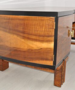 1920s Art Deco Walnut Wood Desk from France, Luxury antiques, Art Deco furniture, restoration, high gloss desks, walnut wood furniture, interior design