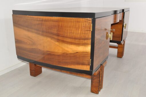 1920s Art Deco Walnut Wood Desk from France, Luxury antiques, Art Deco furniture, restoration, high gloss desks, walnut wood furniture, interior design