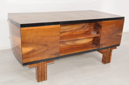 1920s Art Deco Walnut Wood Desk from France, Luxury antiques, Art Deco furniture, restoration, high gloss desks, walnut wood furniture, interior design