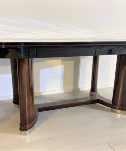 Oval Art Deco Dining Table Macassar Wood, Luxury Dining Table, Interior Design, Art Deco Table, High Gloss Dining Table, Antique Dining Table